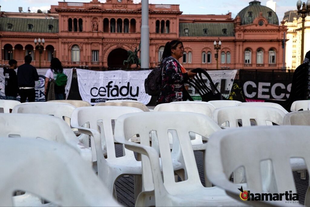 El gobieron busca vaciar las aulas. FOTO: Matías Rosingana.