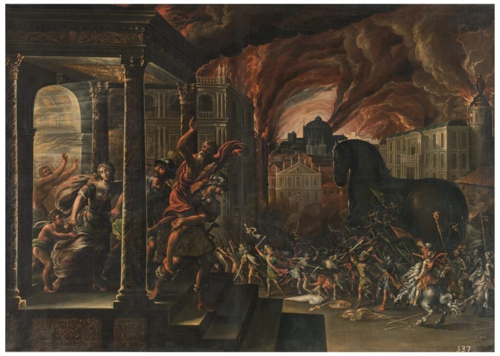 El caballo de Troya. Juan de la Corte. Museo del Prado